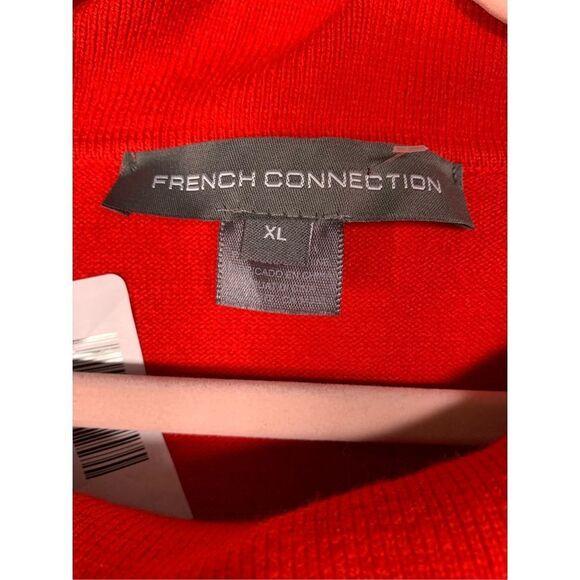 French Connection Women's Mars Red Cowl Neck Pullover Sweater Size XL - Picture 5 of 6